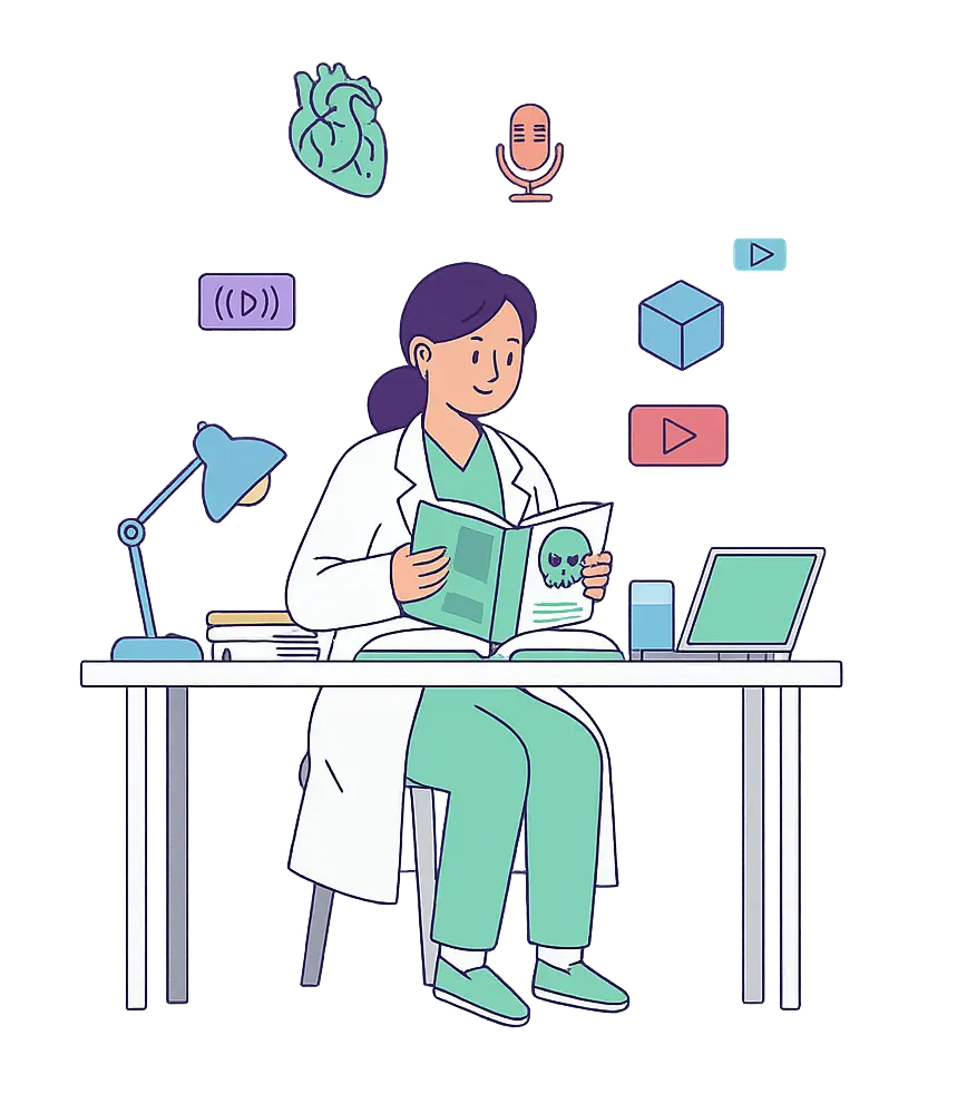 Anatomical illustration of the human heart